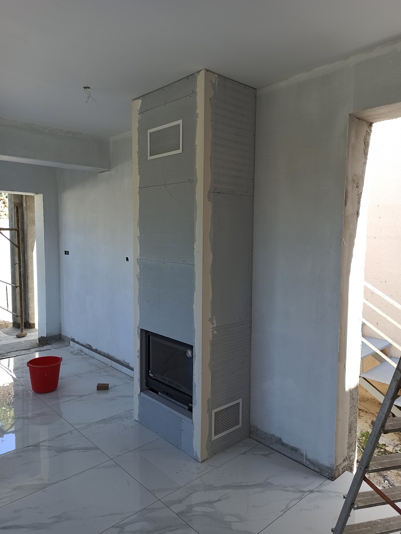 Cast Iron fireplace with Stamotek enclosure